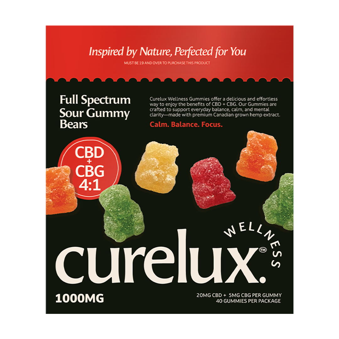 Full Spectrum CBD+CBG Gummies: Sour Bears (40pc)