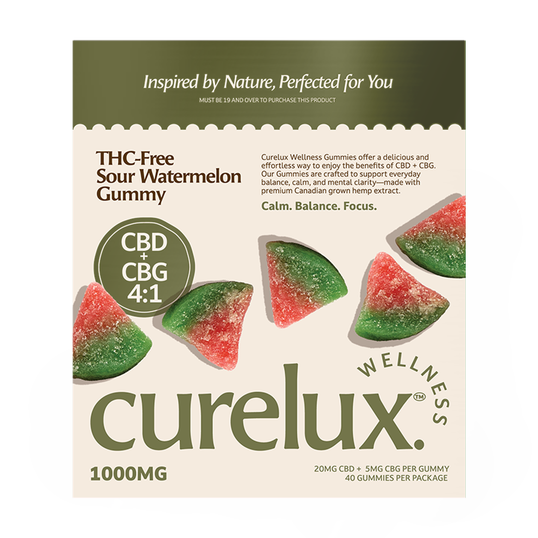 THC Free CBD+CBG Gummies: Watermelon Wedges (40pc)