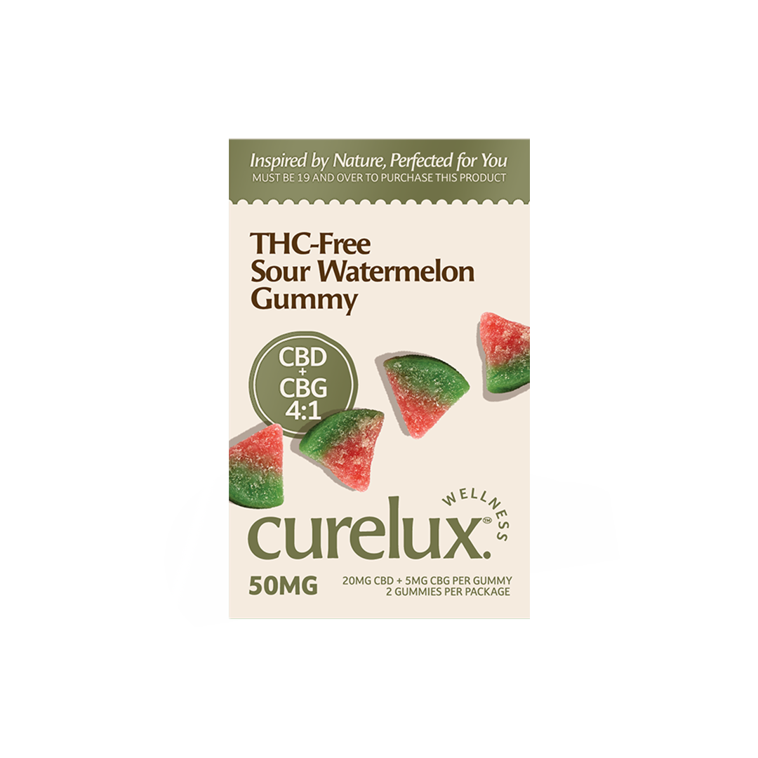 THC Free CBD+CBG: Sour Watermelon Wedges (2pc)