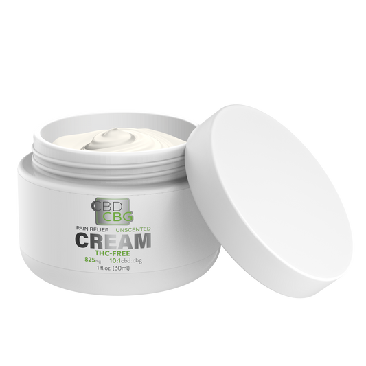 THC-Free CBG Cream 825mg, Unscented 1oz