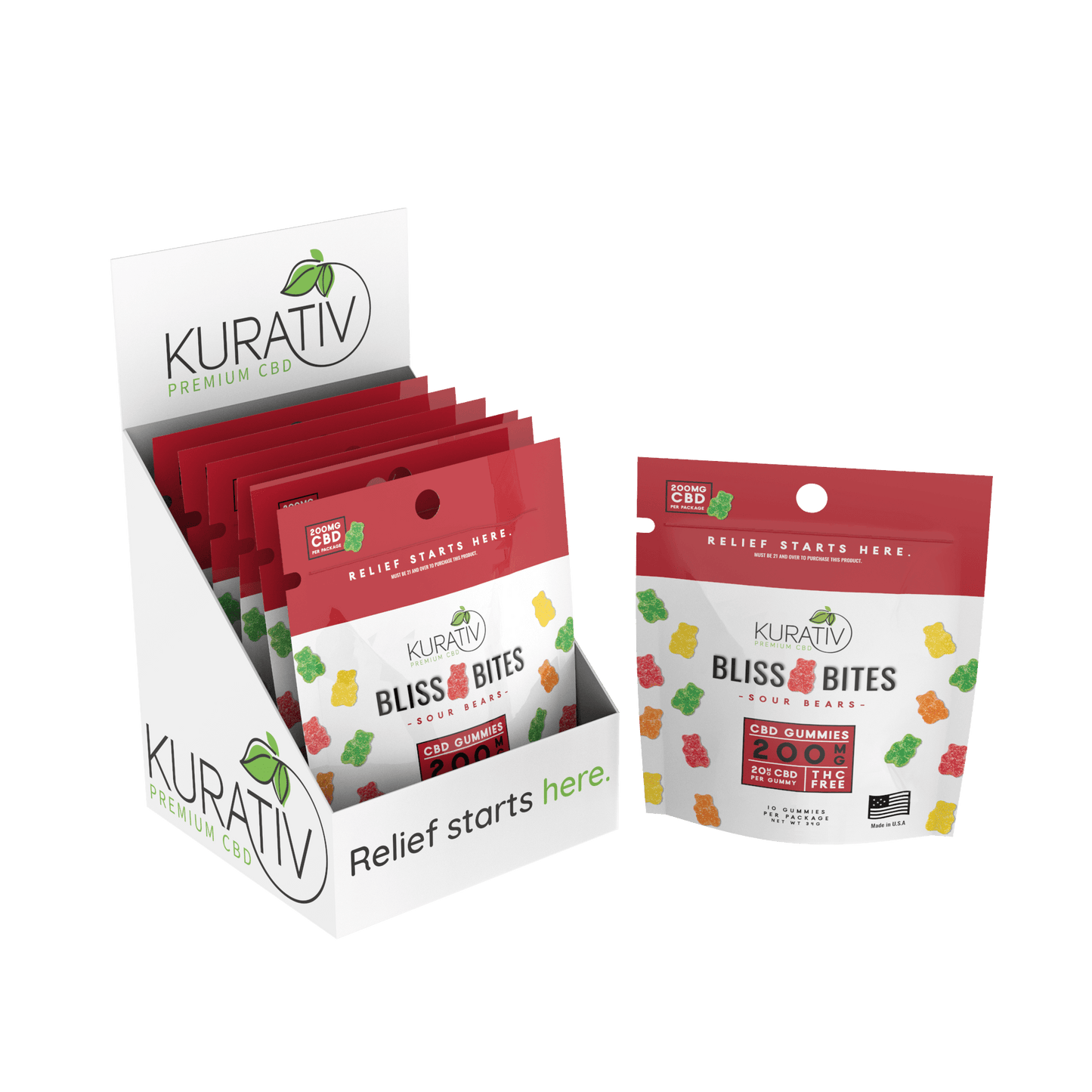 Bliss Bites Gummies 200mg - Tropical Bears