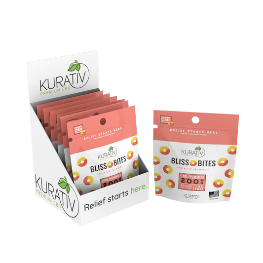 Bliss Bites CBD Gummies 200mg - Peach Rings