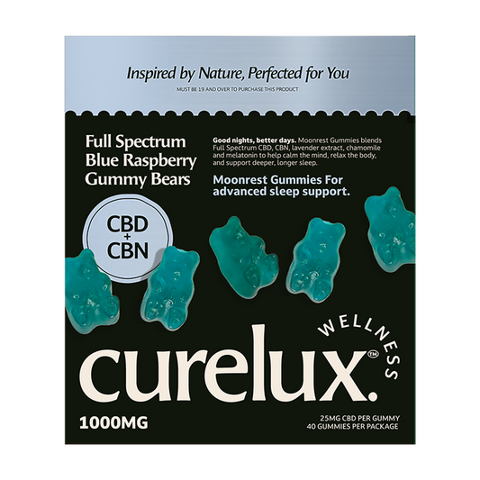Sleep Support Full Spectrum CBD+CBN Gummies:  Blue Raspberry (40pc)
