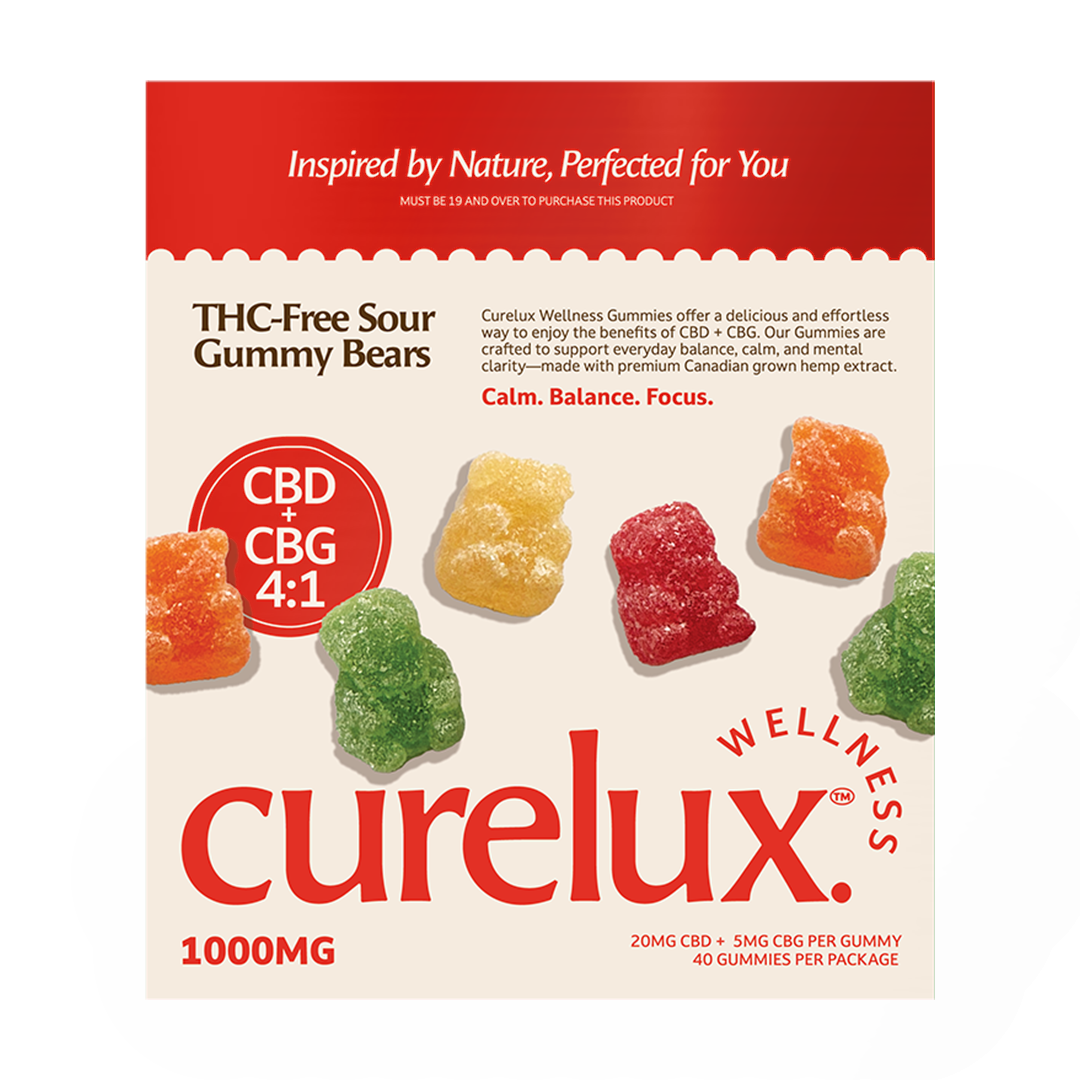 THC Free CBD+CBG Gummies: Sour Bears (40pc)