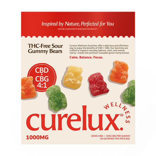 THC Free CBD+CBG Gummies: Sour Bears (40pc)