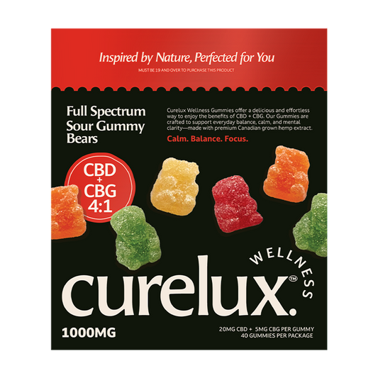 Full Spectrum CBD+CBG Gummies: Sour Bears (40pc)