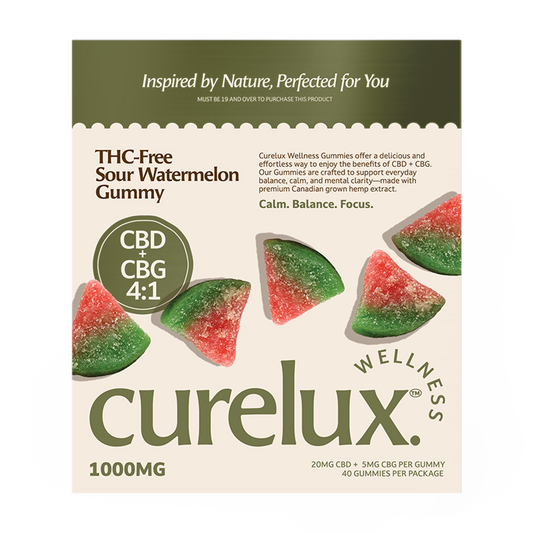 THC Free CBD+CBG Gummies: Watermelon Wedges (40pc)