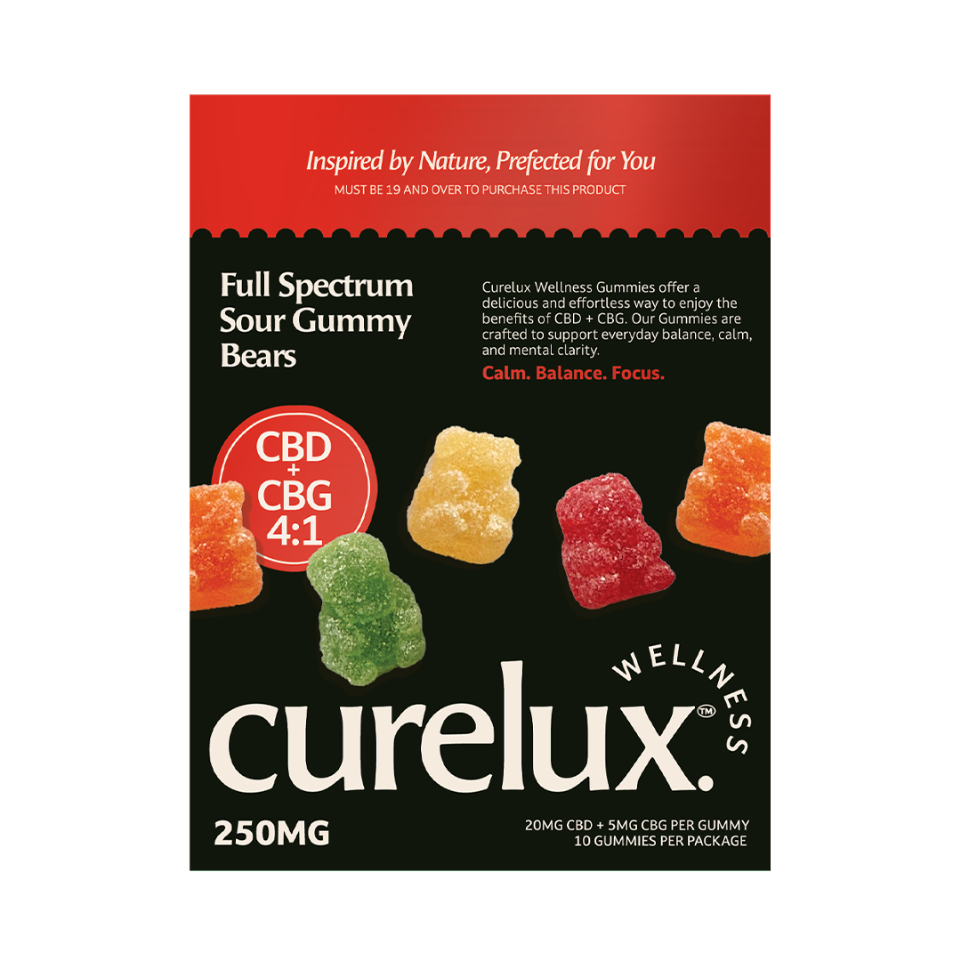 Full Spectrum CBD+CBG Gummies: Sour Bears (10pc)