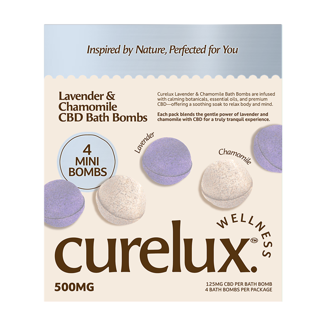 CBD Bath Bombs: Lavender & Chamomile (4pc)