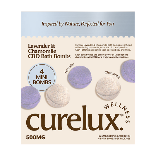 CBD Bath Bombs: Lavender & Chamomile (4pc)
