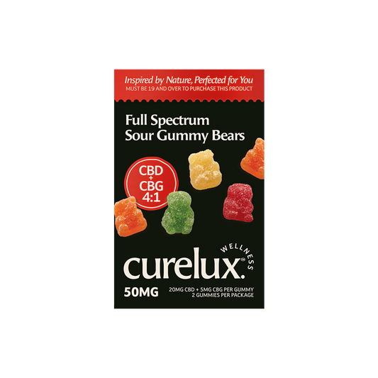 Full Spectrum CBD+CBG Gummies Sample: Sour Bears (2pc)