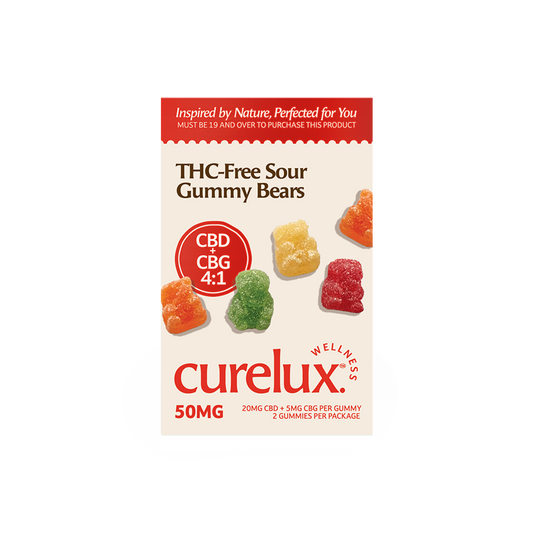 THC Free CBD+CBG Gummies: Sour Bears (2pc)