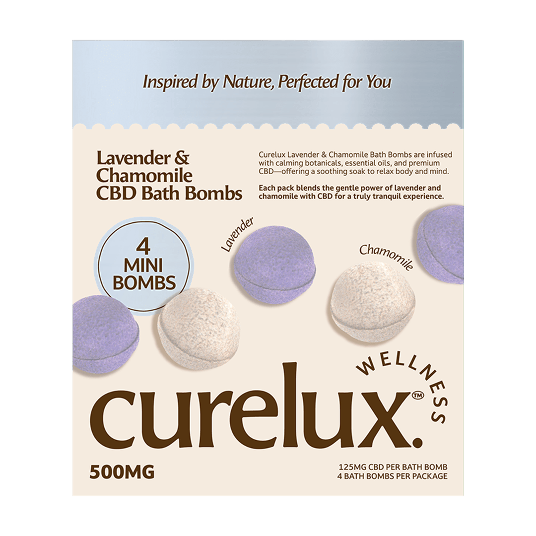 CBD Bath Bombs: Lavender & Chamomile (4pc)