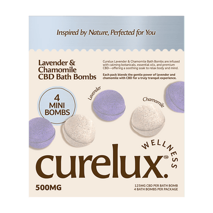 CBD Bath Bombs: Lavender & Chamomile (4pc)