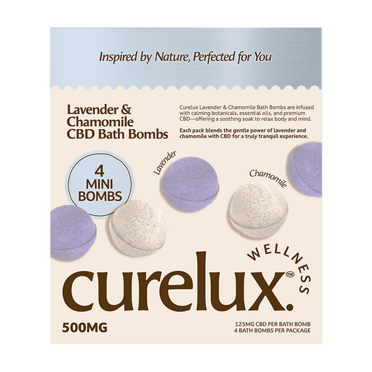 CBD Bath Bombs: Lavender & Chamomile (4pc)