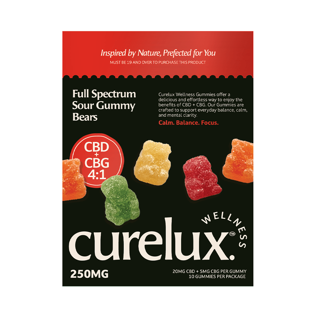 Full Spectrum CBD+CBG Gummies: Sour Bears (10pc)
