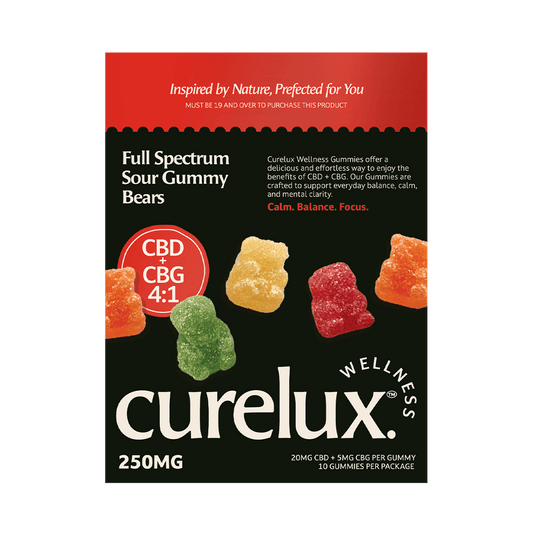 Full Spectrum CBD+CBG Gummies: Sour Bears (10pc)