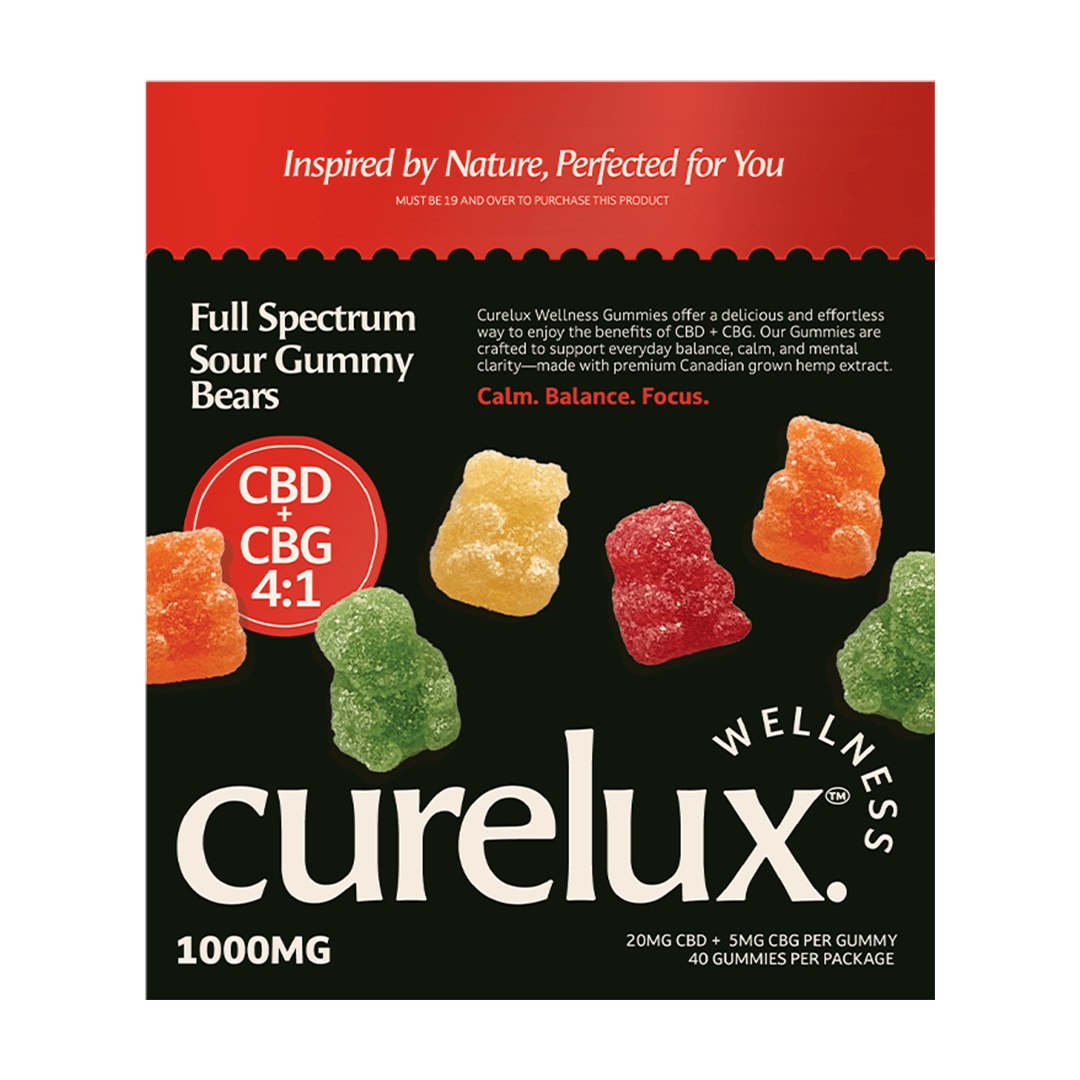 Full Spectrum CBD+CBG Gummies: Sour Bears (40pc)