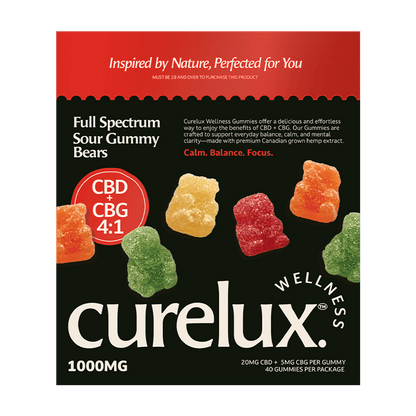Full Spectrum CBD+CBG Gummies: Sour Bears (40pc)