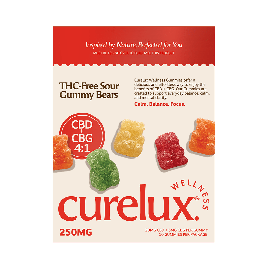 THC Free CBD+CBG Gummies: Sour Bears (10pc)