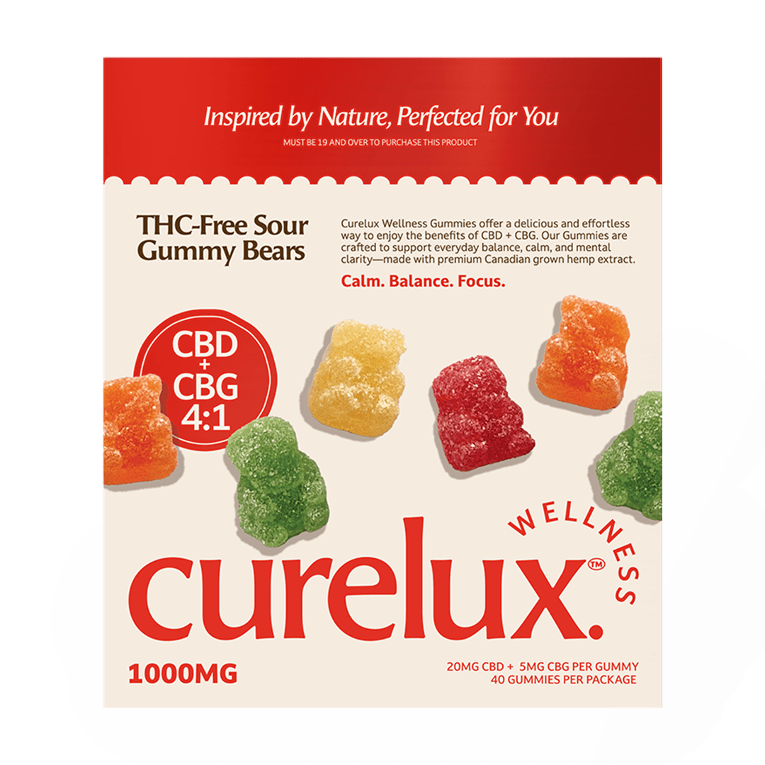THC Free CBD+CBG Gummies: Sour Bears (40pc)