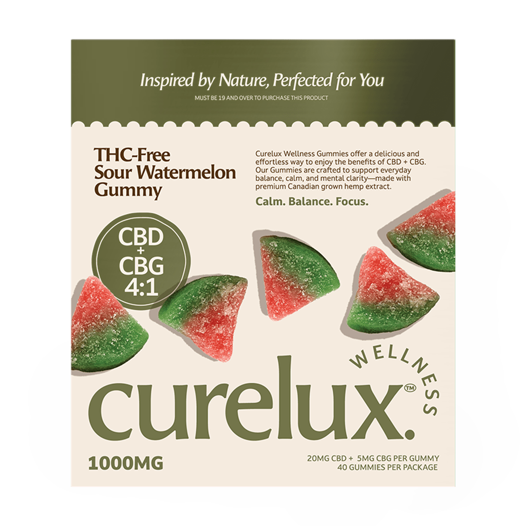 THC Free CBD+CBG Gummies: Watermelon Wedges (40pc)