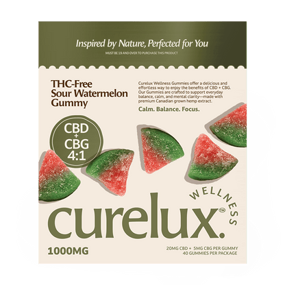 THC Free CBD+CBG Gummies: Watermelon Wedges (40pc)