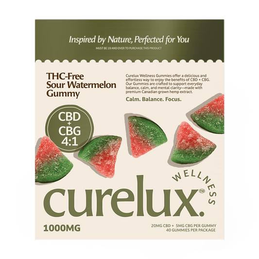 THC Free CBD+CBG Gummies: Watermelon Wedges (40pc)
